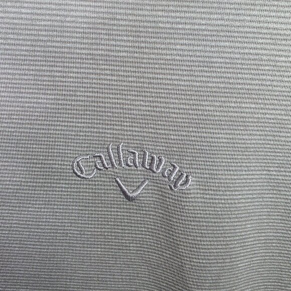 Mens Callaway Opti Dri Gray Polo Shirt 100% Polyester Long Sleeve Size L - Picture 2 of 8